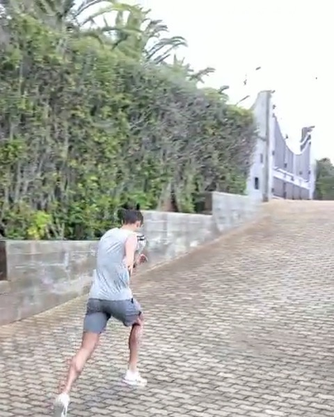  A driveway has been useful to Ronaldo who has used it to complete gruelling sprinting drills