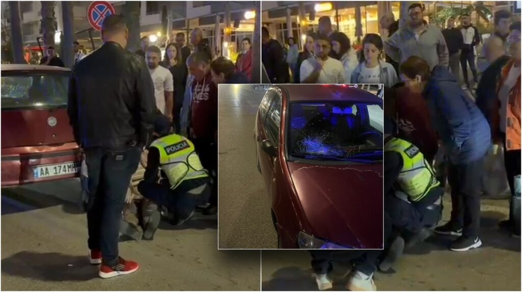 FOTOT/ Aksident në “Lungomare” të Vlorës, i moshuari në timon përplas te vizat e bardha dy gratë këmbësore, njëra përfundon në spital