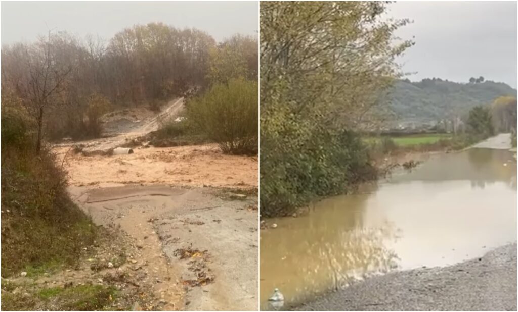 Reshjet e dendura të shiut shkaktojnë dëmtime rrugësh dhe urash në Qarkun e Kukësit dhe Tropojës! Si paraqitet gjendja në veri të vendit