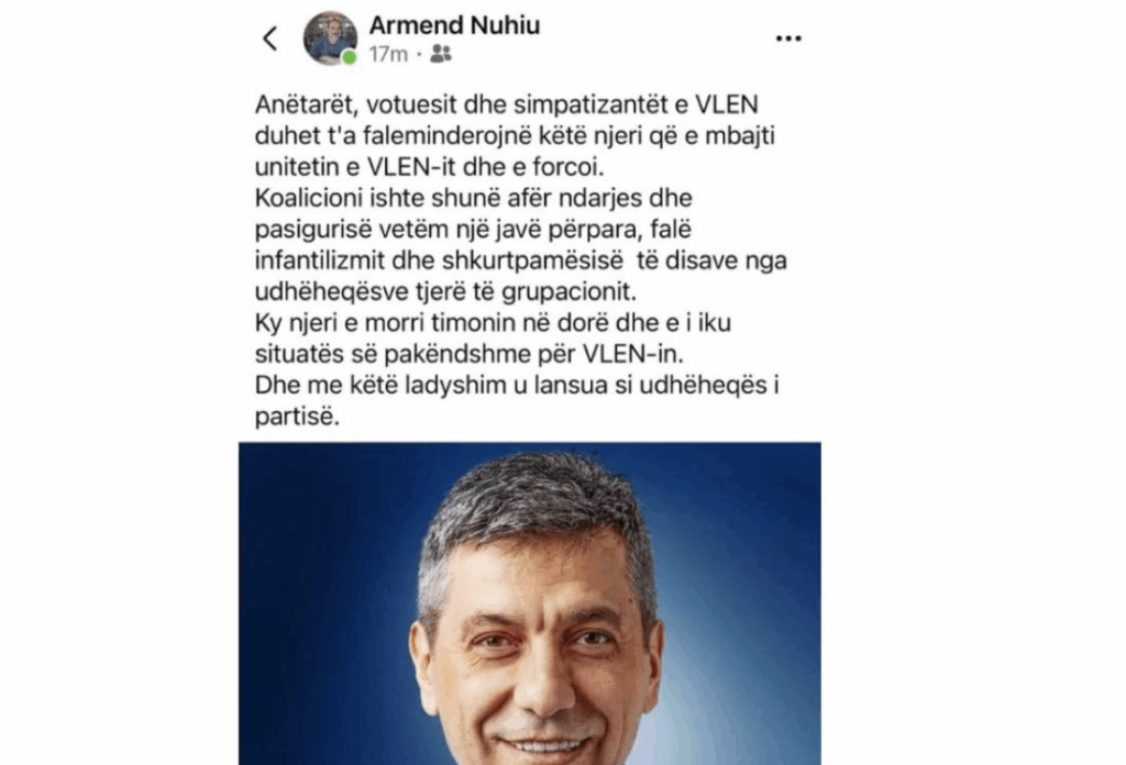 Nuhiu: VLEN doli më i fortë falë vizionit të Izet Mexhitit