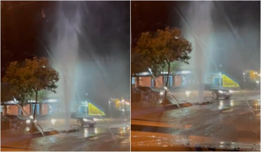 FOTO/ “Shatërvan” pranë Universitetit të Elbasanit, shpërthejnë sërish tubacionet e reja të ujësjellësit