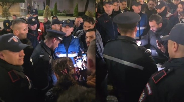Përplasje me policinë në protestën para Kryeministrisë, Lapaj: Na thoni cilin ligj kemi shkelur?
