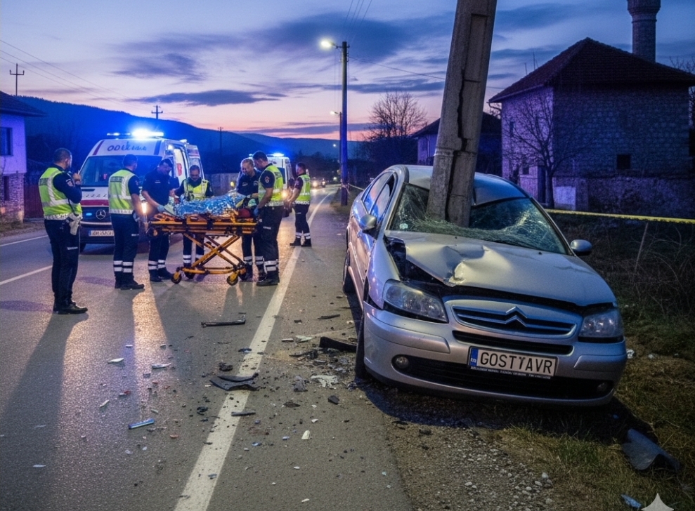 Aksident i rëndë në Debresh: Shoferja dërgohet me lëndime të rënda në Shkup