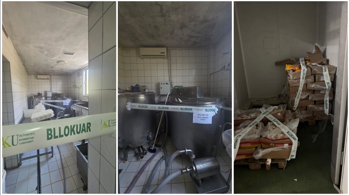 Bllokohen mbi 1 ton mish e djathë  AKU gjobit  Bonum  dhe  KMY   U konstatuan shkelje të rënda higjienike  Baxhos i pezullohet aktiviteti