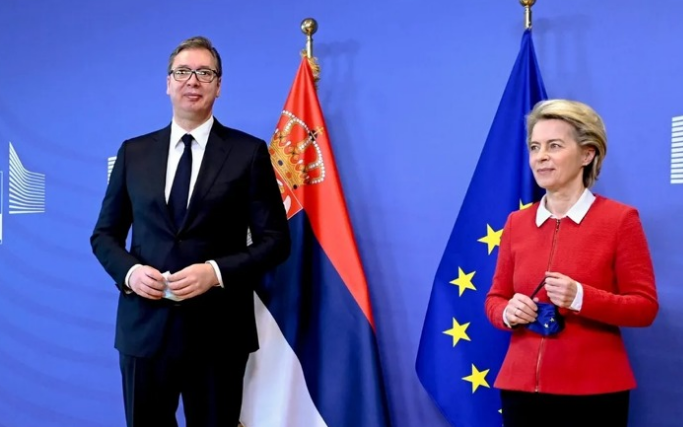 Vuçiç bisedë me Von der Leyen  Serbia  e përkushtuar për përshpejtimin e reformave drejt BE së