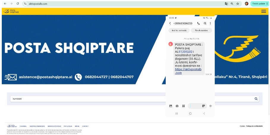 Kishin krijuar një skemë mashtrimi me faqe false të Postës Shqiptare, arrestohet i riu francez, në kërkim një gjerman