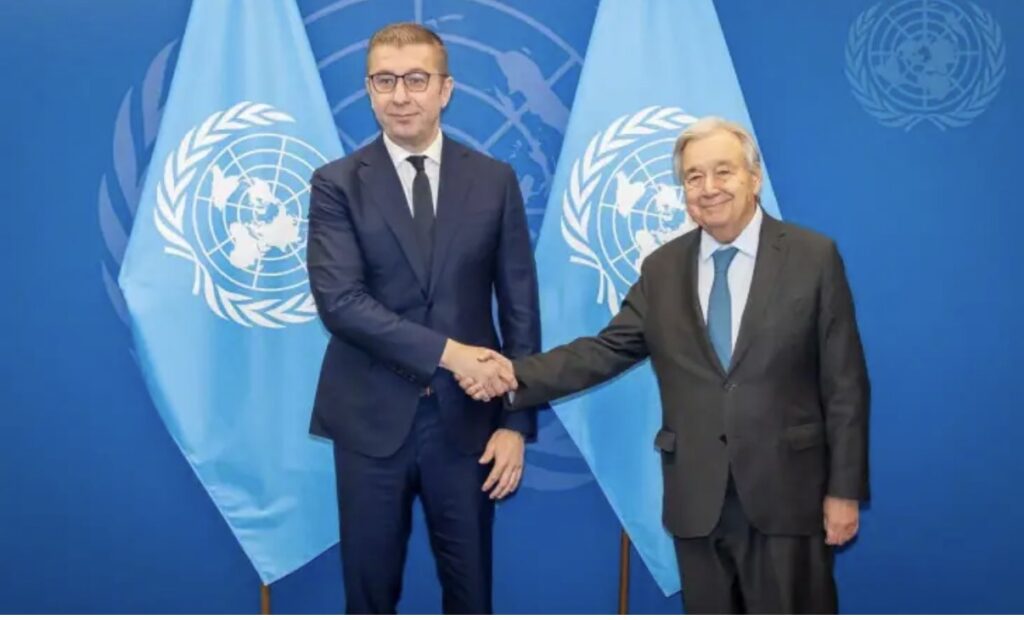 Guterres dhe Mickoski theksojnë bashkëpunimin mes OKB-së dhe Maqedonisë së Veriut